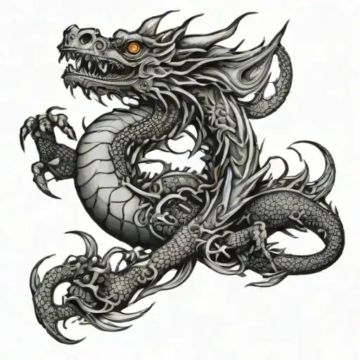 celestial dragon tattoo design idea