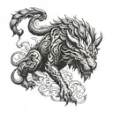 chimera  tattoo design idea