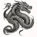 celestial dragon tattoo design idea
