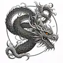 celestial dragon tattoo design idea