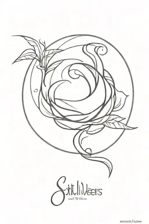 create a symbol that depicts the phrase "Still waters run deep" meaning that emotions and behaviors can be calm and quie tattoo design idea