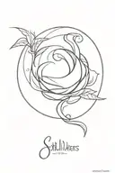 create a symbol that depicts the phrase "Still waters run deep" meaning that emotions and behaviors can be calm and quie tattoo design idea