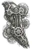 biomechanical arm sleeve tattoo design idea