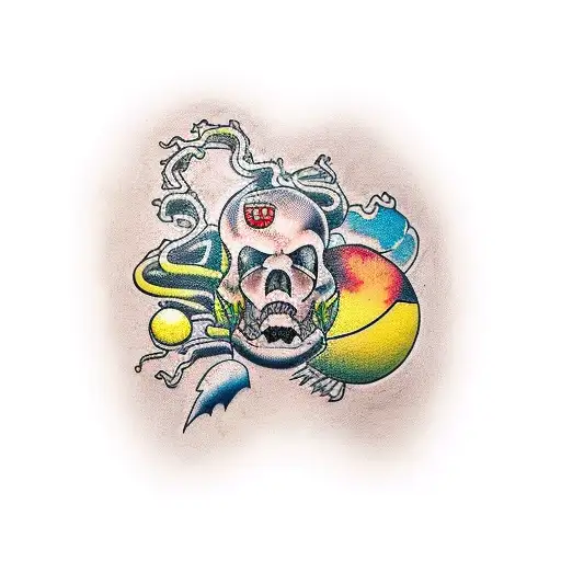 bacteria, tejon mielero y orca tattoo design idea