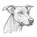 angry doberman dog tattoo design idea