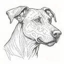 angry doberman dog tattoo design idea