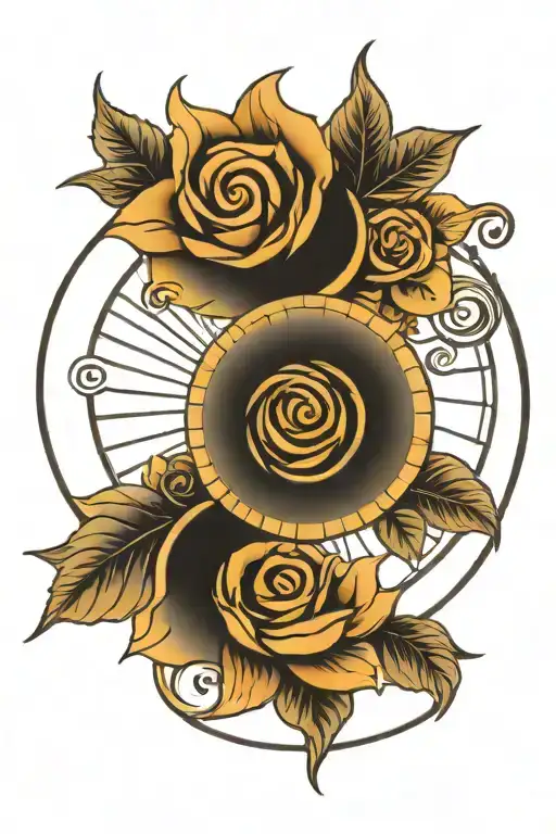fibonacci sequence spiral tattoo design idea