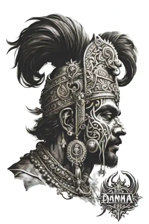 I want danveer karna  full story in one tattoo   tattoo design idea