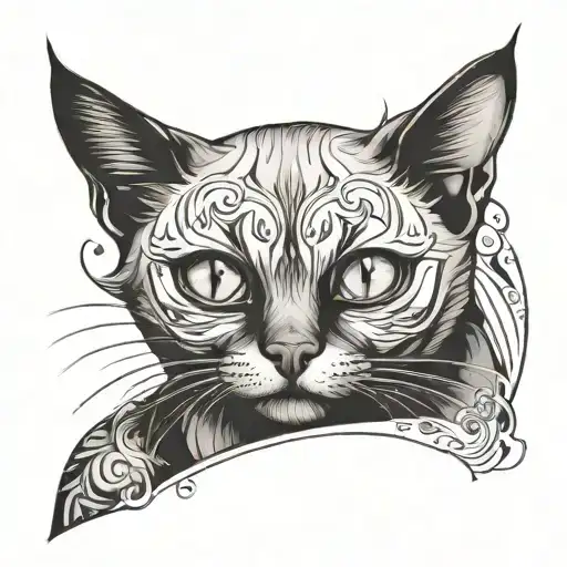 siamese cat tattoo design idea