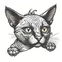 siamese cat tattoo design idea