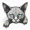siamese cat tattoo design idea