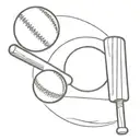  two cricket bats and ball tattoo design idea