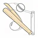  two cricket bats and ball tattoo design idea