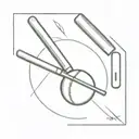  two cricket bats and ball tattoo design idea