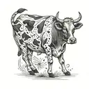 cow dancing  tattoo design idea