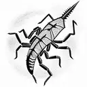 sharp spiky scorpion tattoo design idea