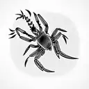 sharp spiky scorpion tattoo design idea