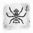 sharp spiky scorpion tattoo design idea