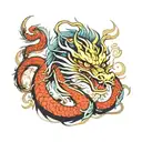 Chinese dragon representing infinite love  tattoo design idea