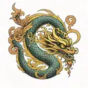 Chinese dragon representing infinite love  tattoo design idea