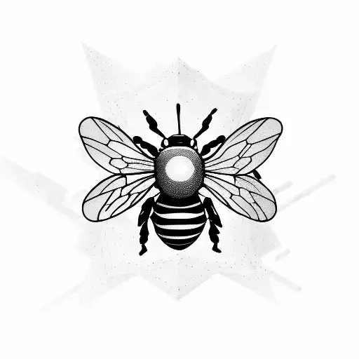 dopamine molecule and psilocybin molecule with a bee tattoo design idea