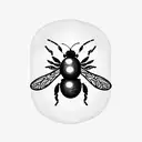 dopamine molecule and psilocybin molecule with a bee tattoo design idea