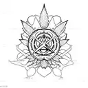 cannabis thc molecule tattoo design idea
