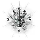 wakanda font akash name tattoos with clock  tattoo design idea