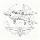 Gemini symbol aviation engineer with a aircraft tattoo design idea