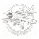 Gemini symbol aviation engineer with a aircraft tattoo design idea