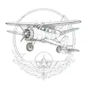 Gemini symbol aviation engineer with a aircraft tattoo design idea