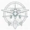Gemini symbol aviation engineer with a aircraft tattoo design idea