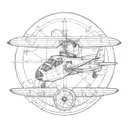 Gemini symbol aviation engineer with a aircraft tattoo design idea
