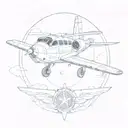 Gemini symbol aviation engineer with a aircraft tattoo design idea