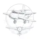 Gemini symbol aviation engineer with a aircraft tattoo design idea