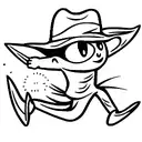speedy gonzales in a sofa with two pistols tattoo design idea