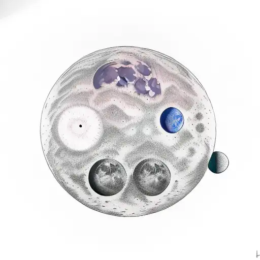 Moon phases tattoo design idea