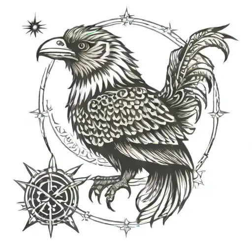 turkic paganism aggressive tattoo design idea