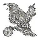 turkic paganism aggressive tattoo design idea