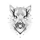 wild boar tattoo design idea