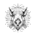  wild boar tattoo design idea