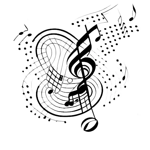 la musica es mi vida tattoo design idea
