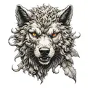 Wolf in sheep's clothing devil tattoo design idea