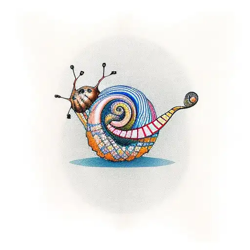gary the snail with the golden ratio tattoo design idea