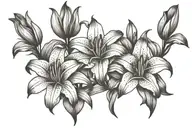 3 tiger lilies tattoo design idea