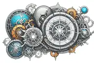 cyber sigilism tattoo design idea