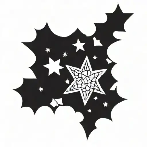 binary star tattoo design idea