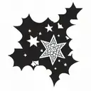 binary star tattoo design idea