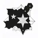 binary star tattoo design idea