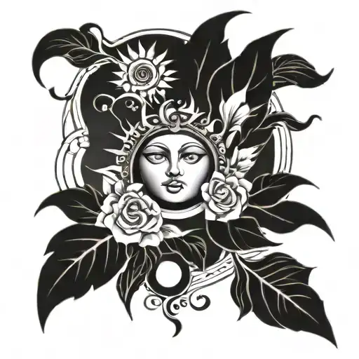 apollo sun tattoo tattoo design idea